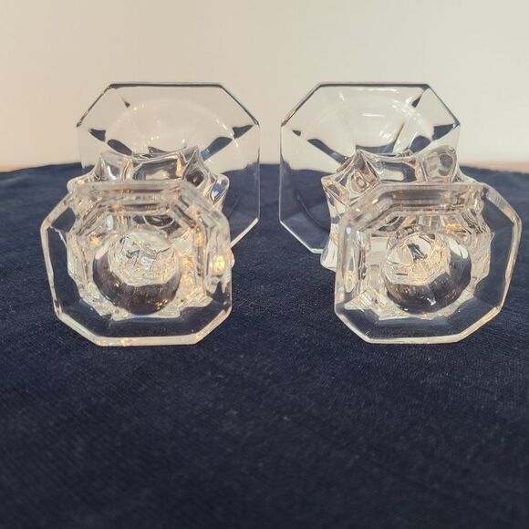 Vintage Gorham Set Full Lead Crystal Candle Stick Holders Made in West Germany - Picture 8 of 15
